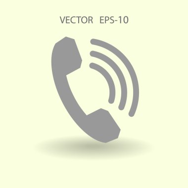 düz bir telefon simgesi