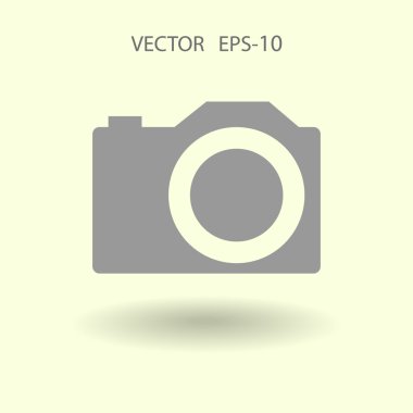 bir kameranın düz simgesi