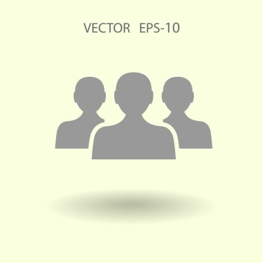 Takım çalışması, düz simgesi