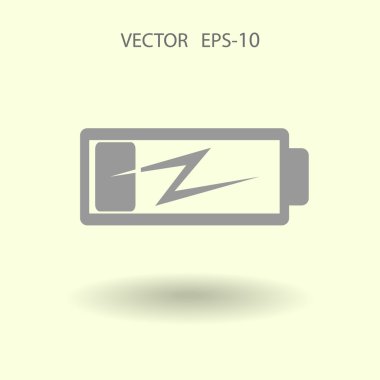 Düz pil düşük güç simgesi