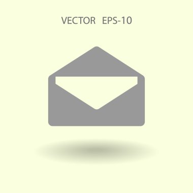 Mektubun düz simgesi