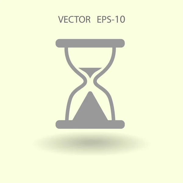 Icono plano de reloj de arena — Vector de stock