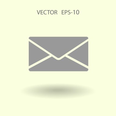 Mektubun düz simgesi