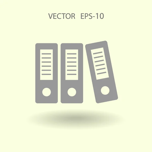 Plat lange schaduw rij van bindmiddelen pictogram, vectorillustratie — Stockvector