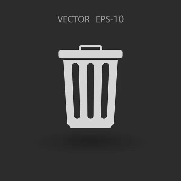 Aplanar un icono de cesta de papel. vector . — Vector de stock