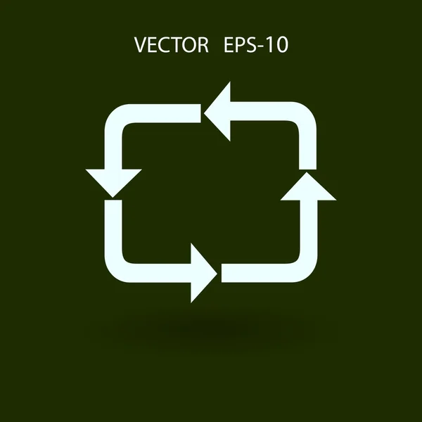 Icono plano de cíclico — Vector de stock