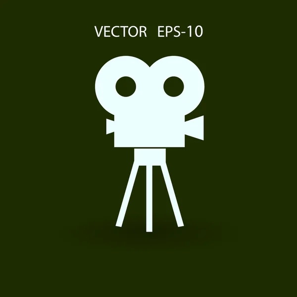 Icono plano del cine — Vector de stock