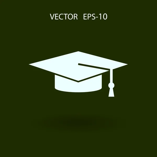 Icono plano de graduado — Vector de stock