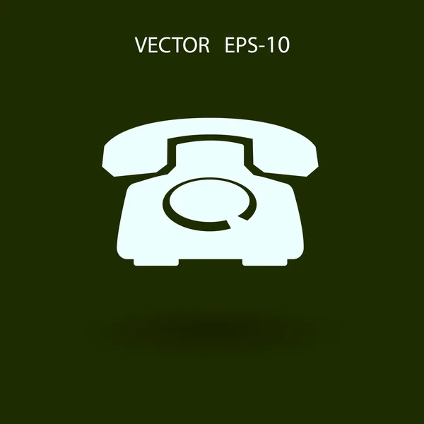 Icono plano del teléfono — Vector de stock