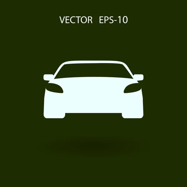 Sombra larga plana Icono del coche — Archivo Imágenes Vectoriales