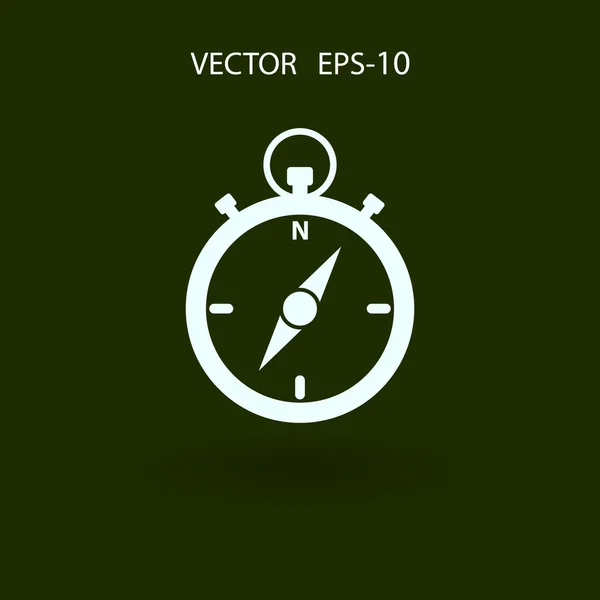 Plat lange schaduw Stopwatch pictogram — Stockvector