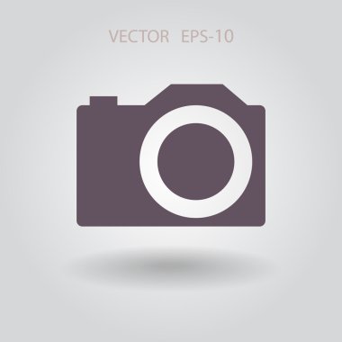 bir kameranın düz simgesi