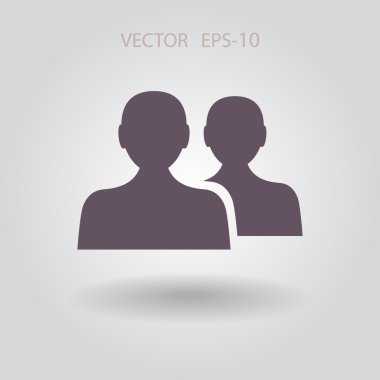 Takım çalışması, düz simgesi