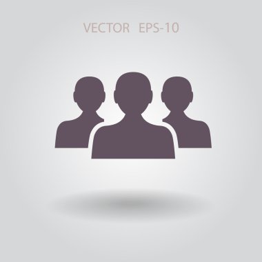 Takım çalışması, düz simgesi