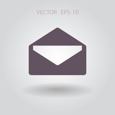 Mektubun düz simgesi