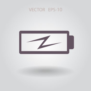 Düz pil düşük güç simgesi