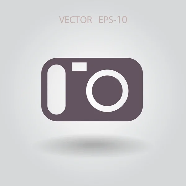 Плоская иконка камеры — стоковый вектор