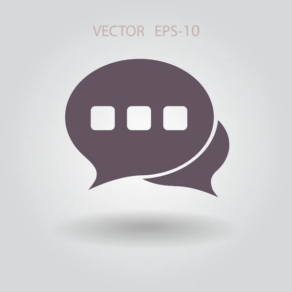 Icono plano de una comunicación — Vector de stock