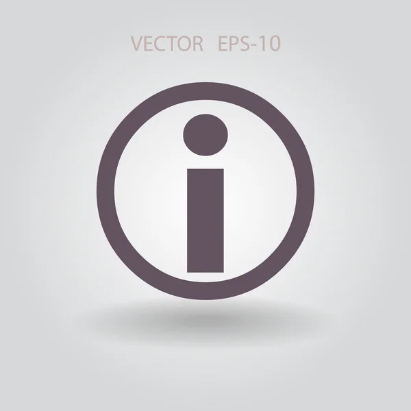Icono plano de info — Vector de stock