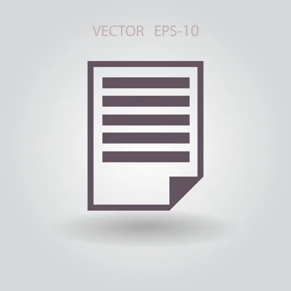 Platte pictogram van nota 's — Stockvector