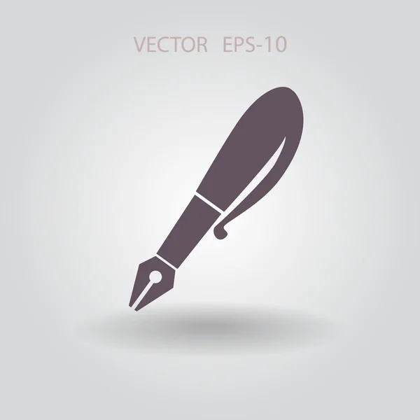 Flat  icon of pen — Stock Vector