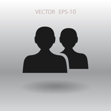 Takım çalışması, düz simgesi