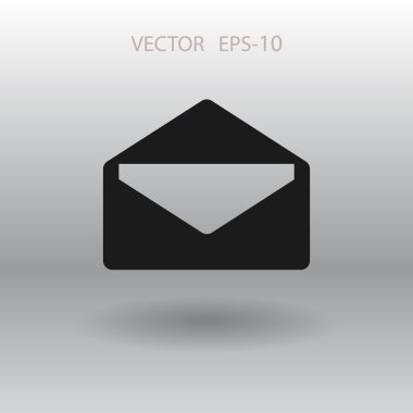 Mektubun düz simgesi