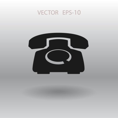 düz bir telefon simgesi