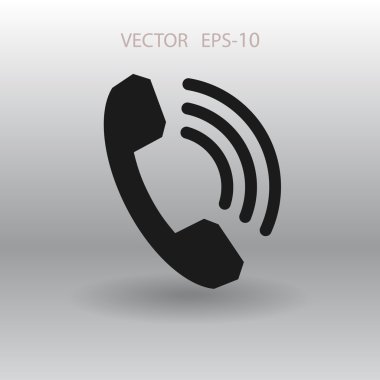 düz bir telefon simgesi