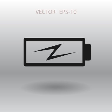 Düz pil düşük güç simgesi