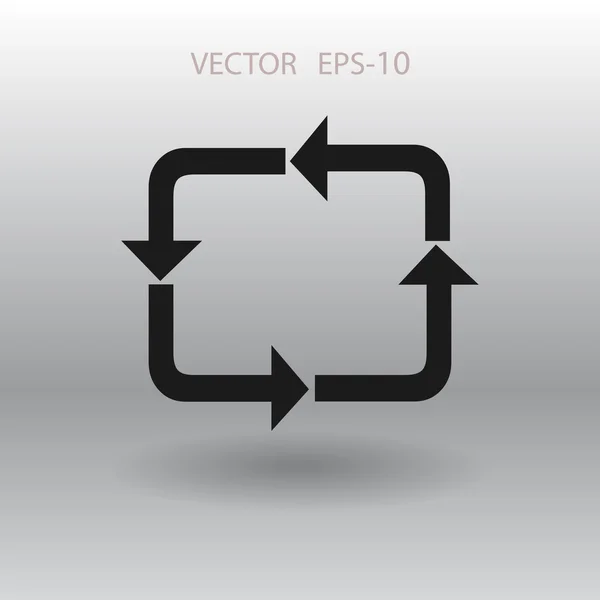 Flat icon of cyclic — Stock Vector