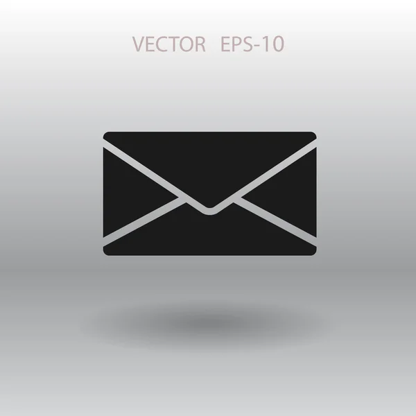 Platte pictogram van brief — Stockvector