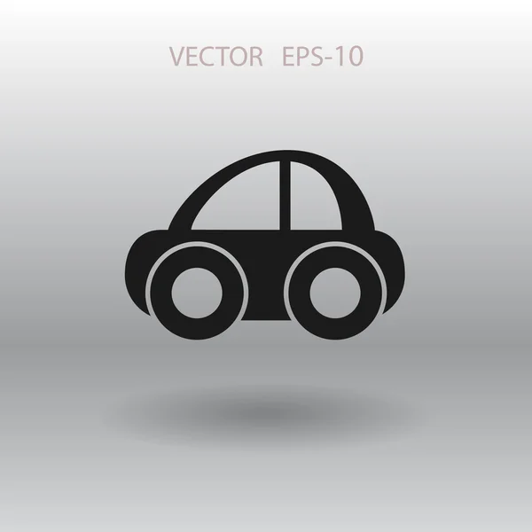 Flat long shadow Car icon, vector illustration — Stock Vector