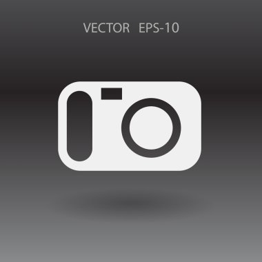 bir kameranın düz simgesi
