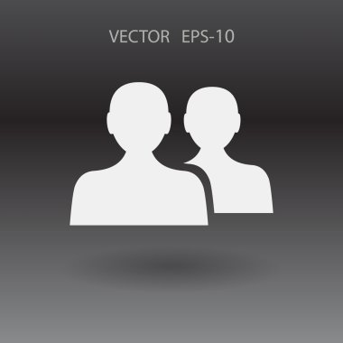 Takım çalışması, düz simgesi