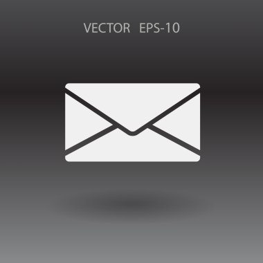 Mektubun düz simgesi