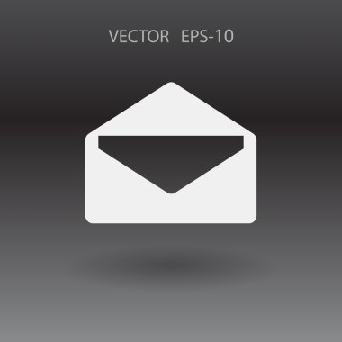 Mektubun düz simgesi