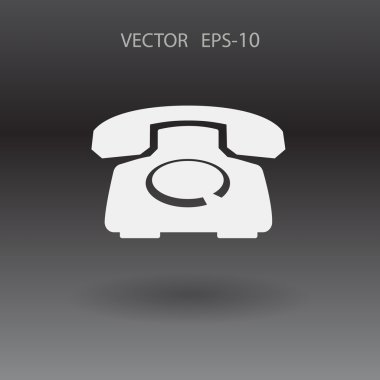 düz bir telefon simgesi