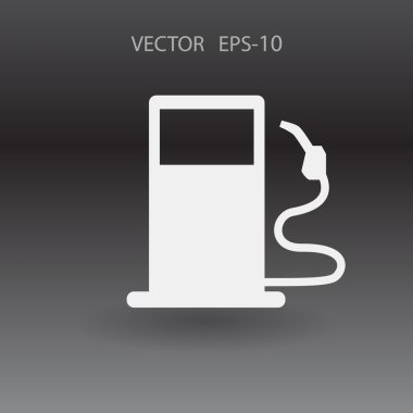 Düz yakıt simgesi. Vektör
