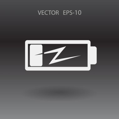 Düz pil düşük güç simgesi