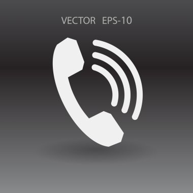 düz bir telefon simgesi