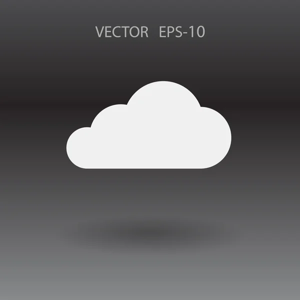 Icône plate de Cloud — Image vectorielle