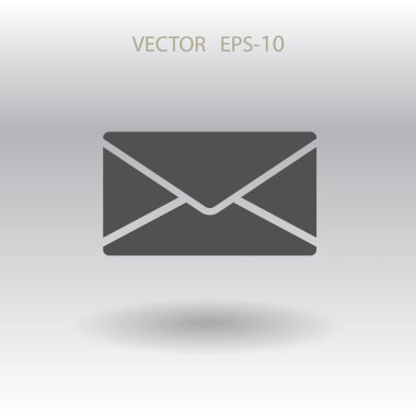 Mektup şekil düz simgesi