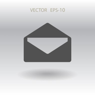 Mektup şekil düz simgesi