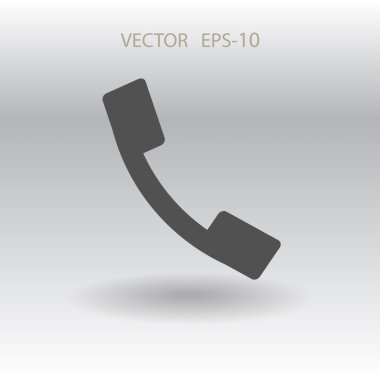 Bir telefon şekil düz simgesi