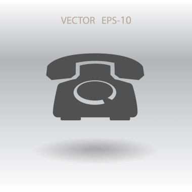 Bir telefon şekil düz simgesi