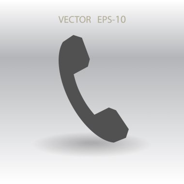 Bir telefon şekil düz simgesi