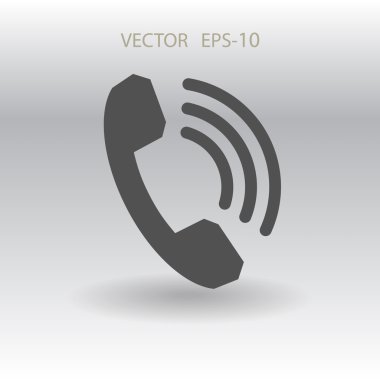 Bir telefon şekil düz simgesi