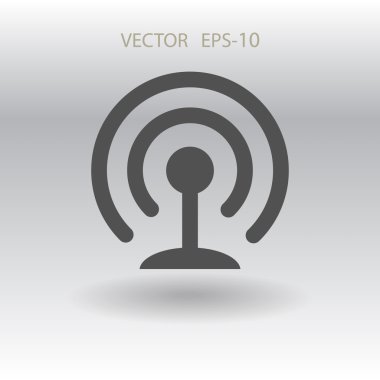Wifi şekil düz simgesi