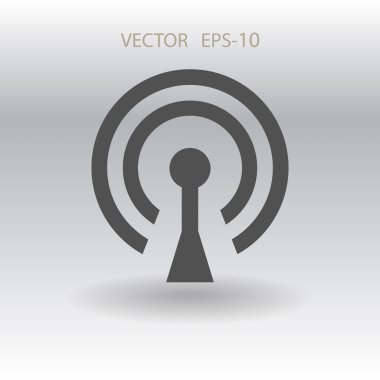 Wifi şekil düz simgesi